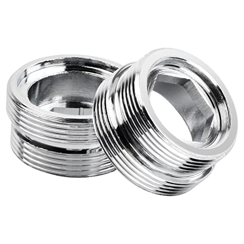 Xzeemo Lot de 2 adaptateurs filetés pour robinet de cuisine, métal, aluminium mâle, connecteur d'aérateur pour robinet d'évier et purificateur d'eau (M20-M22)