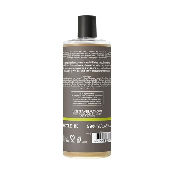 Urtekram Teebaum Shampoo Bio, gereizte Kopfhaut, 500 ml (1er Pack) – Bild 6