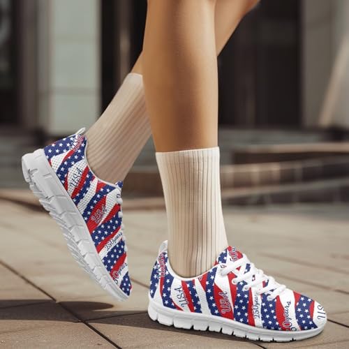 Image of GIFTPUZZ Mens Lace Up Athletic Trainers Running Sneakers Wedge Breathable Gym Lightweight Sports Tennis Shoes