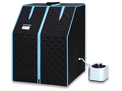 Sauna de vapor | sauna personal de tamaño completo, sauna portátil PA, generador de vapor de 1000 W con protección, temporizador de 60 minutos con mando a distancia