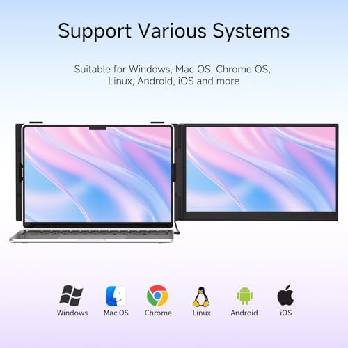14" Laptop Screen Extender, 0.19" Ultra-Thin Laptop Monitor, Stable Damping Stand with 90 - image 8