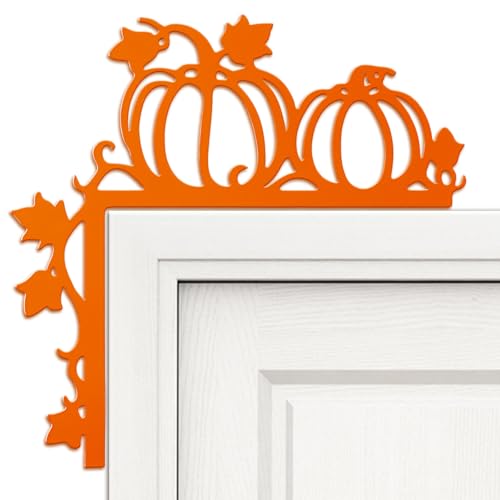 Yaocom Metal Fall Pumpkin Door Topper 11.8" x 11.8" Thanksgiving