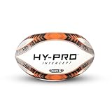 Hy-Pro Intercept Rugby Ball Größe 5 – Rugbyball aus hochwertigem Gummi mit genoppter Oberfläche – Langlebiger Rugby-Trainingsball für Vereine und Freizeitspiel.