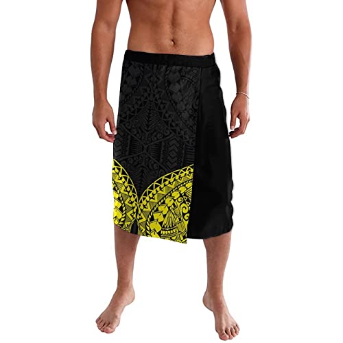 2022 Summer Polynesian Tribal Casual Sarong Custom Island Wrap Skirt Lavalava Ie Faitaga Mens Wrap Skirt
