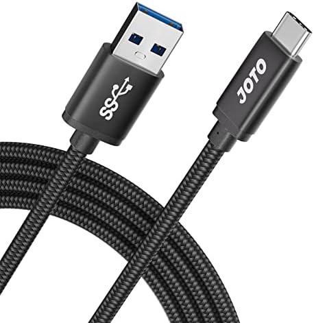 JOTO Type C Cable Extra Long 10ft, USB-C 3.1 Type-C to USB 3.0 Type A Charging Data Cable Heavy Duty Nylon Braided for iPad Pro 12.9/11 Galaxy Ultra S20+ S10 S9 Note 10 9 Tab S4 Nintendo Switch -Black