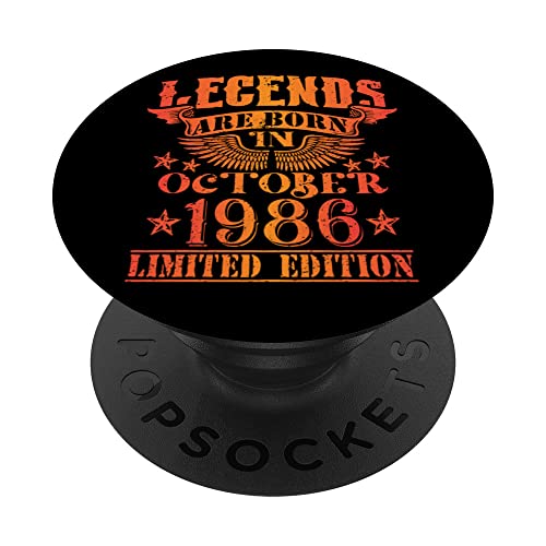 Cumpleaños Octubre 1986 Edición Limitada Regalo Used Vintage PopSockets PopGrip Intercambiable