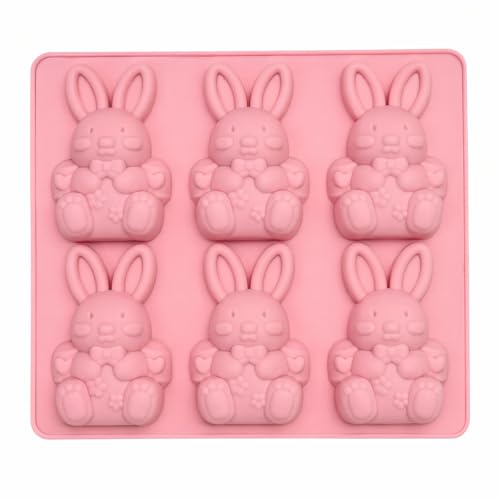 Molde de Hielo Silicona 3D Conejito 6 Cavidades miniatura 1