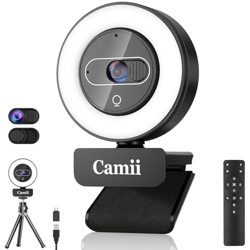 4K webcam with light and remote control