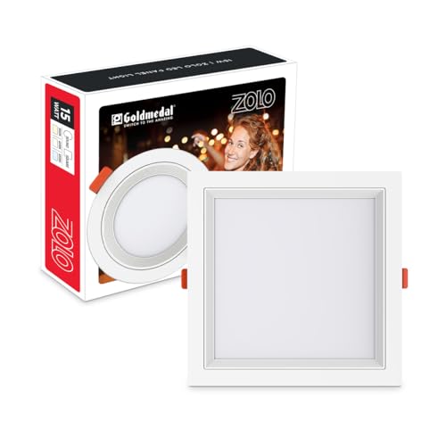 Image of Goldmedal Zolo 15W Square LED Surface Panel Light | Slim & Energy Efficient | Suitable for Bedroom, Living Room, Dining Room & Kitchen |Cool Daylight (6500K)