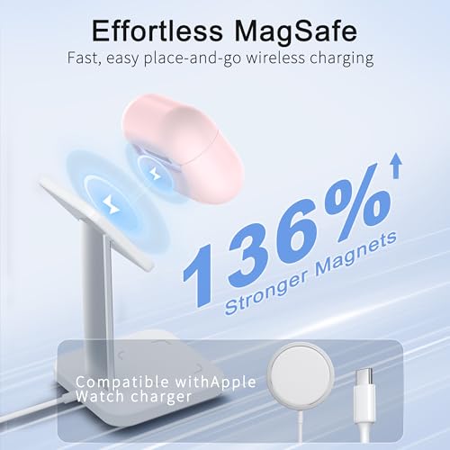 RFUNGUANGO for AirPods Pro 2nd Generation Protective Case, with Phone Holder Function, Magnetic Cover Lock, for AirPods Pro 2nd/1st Generation Full Drop-Proof Protective Case with Lanyard, Pink — view 5