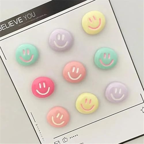 5 imanes decorativos de cara sonriente para refrigerador miniatura 5