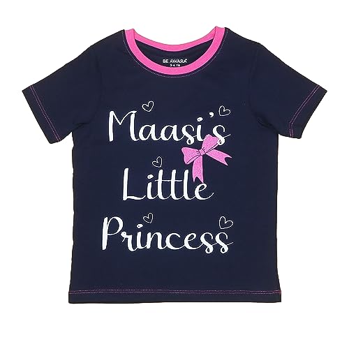 Image of Be Awara Kids Printed Half Sleeves T-shirt & Shorts Clothing Sets, 100% Cotton Soft Girl's Cord Set, Comfortable Wear for Kids With Cool Prints, Everyday Casual Wear for Girl