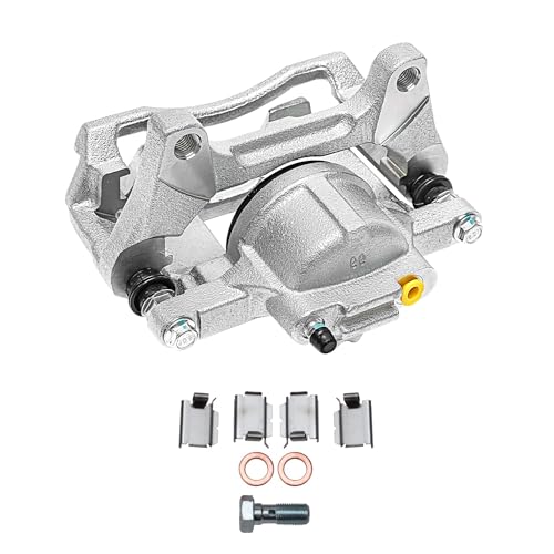 Image of Detroit Axle - Front Right Brake Caliper for 2009-2012 Dodge Journey Passenger Side Disc Brake Caliper w /Bracket 2010 2011 Replacement