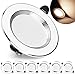 Faretti LED da Incasso per Cartongesso 6 Pezzi Dexnump 7W 700LM Bianco Neutro 4500K Faretti LED Interno Equivalente a 70W a Incandescenza Metallo Rotondo in Alluminio Ultrasottili Ø75- Ø95 mm