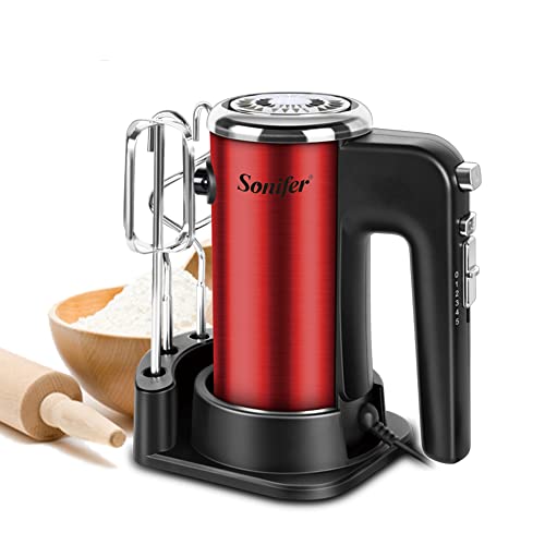 Sonifer Batteur électrique,400 W,En acier inoxydable,5 réglages de vitesse,Fonction turbo et éjection,Moteur extrêmement silencieux,Avec 2 fouets et 2...