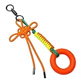 DAOSUN Paracord Bag Charms with Grip Strength Trainer, Hand-Woven Rope Purse Charms for Handbags,Totes, Backpacks Cute Bag Accessories for Women Teens, Fitness & Fashion Lovers (Orange Gripper)