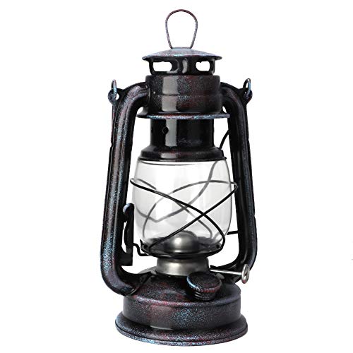 Nikou Lámpara de Aceite Original   Lámpara de keroseno clásica Luces de Acampar al Aire Libre portátiles Feuerhand Hurricane Lantern, 24 cm