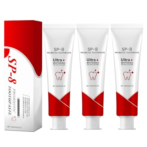3 Pezzi Sp8 Dentifricio Probiotico - Dentifricio Sbiancante Probiotico Sp-8, Dentifricios Per La Pulizia Profonda, Sp-8 Dentifricios Rinforza Lo Smalto Dentale, Formula Delicata Per Denti Sensibili