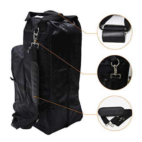 Unistrengh Large 21.65 Inch Tall Riding Boots Carry All Bag Professional English Tall Boots Bag With Equestrian Helmet Pack Compartment (Glamour Black) #TOP2