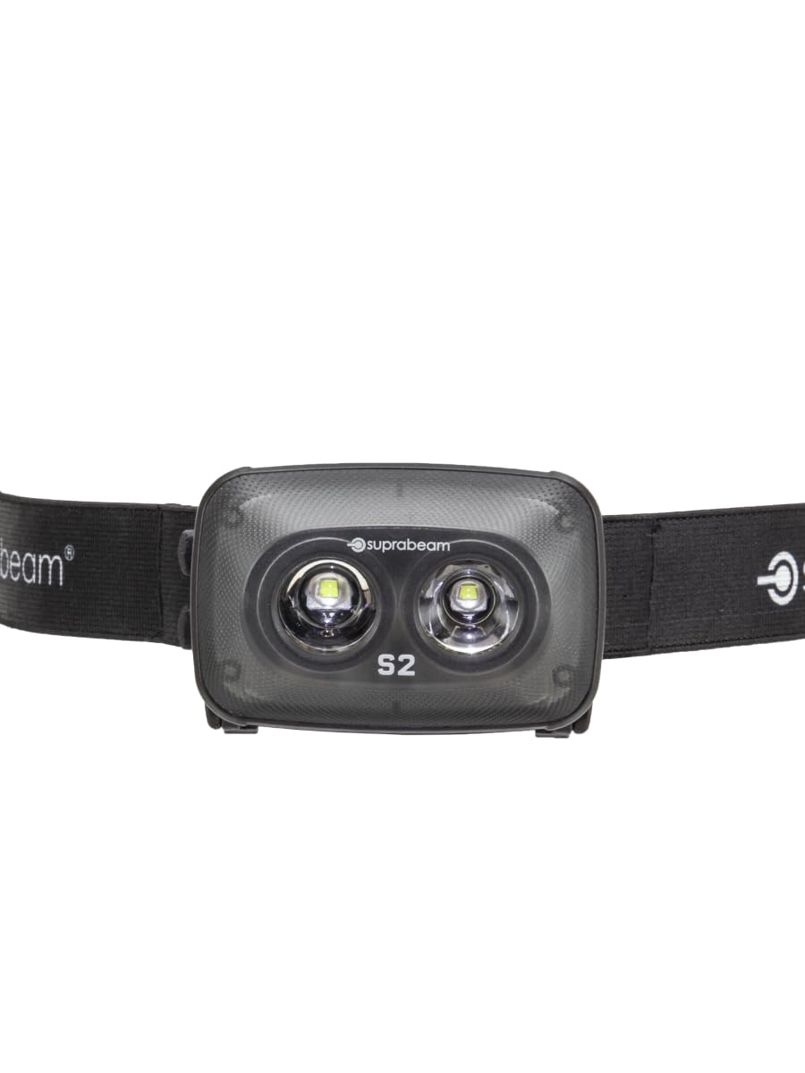 Suprabeam S2 LED Stirnlampe mit 300 Lumen, Wasser & Staubdicht, LED Stirnlampe mit Duale Optik