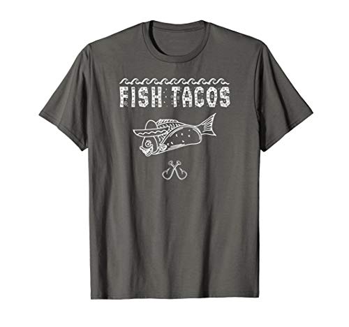 Funny Fish Tacos, Hooks, Sombrero, Nautical tee T-Shirt