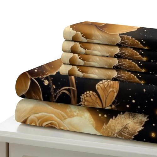 Linge de lit microfibre ultra douce roses imprimé 3D luxe - 7