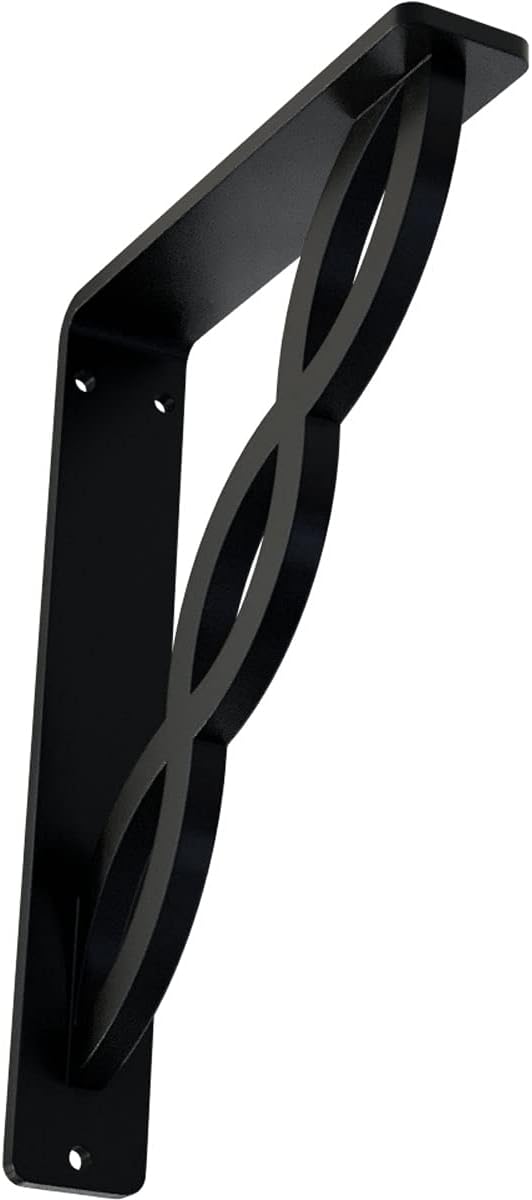Ekena Millwork BKTM01X05X08SLO 1 2" W x 5 1/2" D x 8" H Loera Wrought Iron Bracket (Single Center Brace)