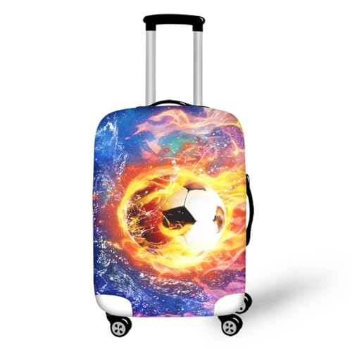 LNXSESN Funda Maleta Cabina Azul Quemado Naranja Funda para Maletas Elástico Fundas Maletas de Viaje Lavable Protector de Equipaje con Cremallera Fundas para Maletas de ViajePara 19-21 Pulgadas