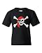 Artix Jolly Roger Skull Crossbones Youth's Unisex T-Shirt Pirate Flag Shirts Youth Medium Black