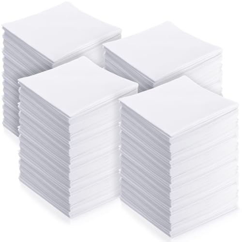 Image of Leinuosen White Handkerchiefs Classic Hankies Bulk Set Pocket Square Towel Small Size for Tea Parties for Men
