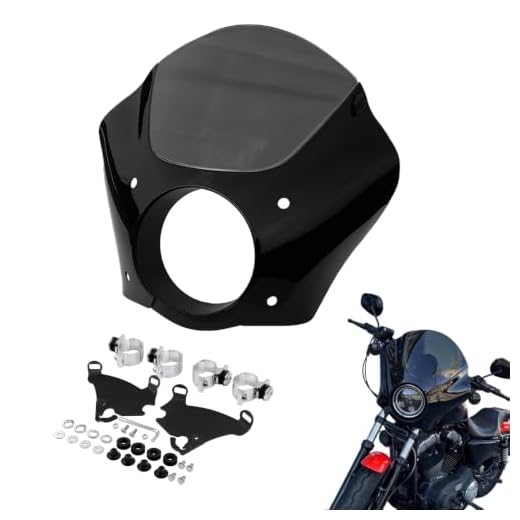 TCMT Headlight Fairing & 39mm Trigger Lock Mount Fit For Harley Sportster XL 88-22 21