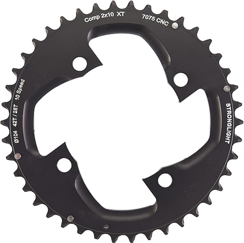 Plateau extérieur StrongLight Shimano XT M785 10V 104mm pour transmission VTT