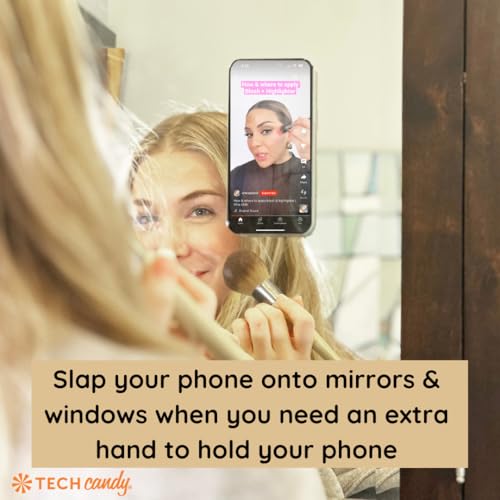 Ventouse double face pour téléphone portable Tech Candy Stick 'Em Up support ventouse rose
