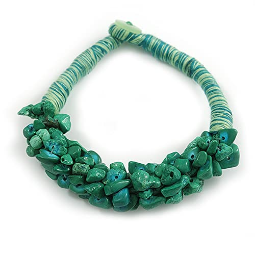 Collar de piedra semipreciosa hipoalergénico con pendientes de aro 7