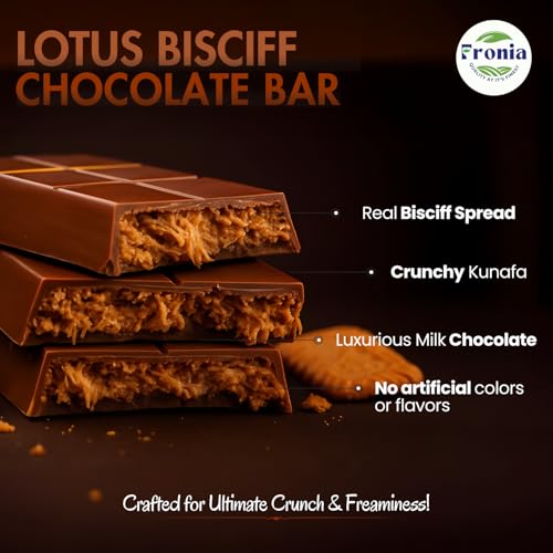Image of Fronia Kunafa Chocolate Triple-Flavor Combo Pack Dubai Style - Pistachio, Hazelnut & Lotus Bisciff Kunafa Chocolate Dessert, Milk Chocolate with Creamy Pistachio, Hazelnut & Lotus Bisciff Filling & Crunchy Kunafa Layers | 100g Each