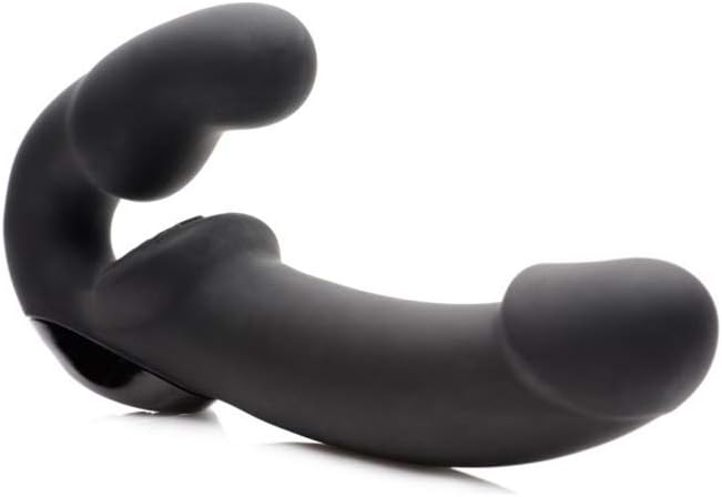 Urge Silicone Strapless Strap On with Remote- Black