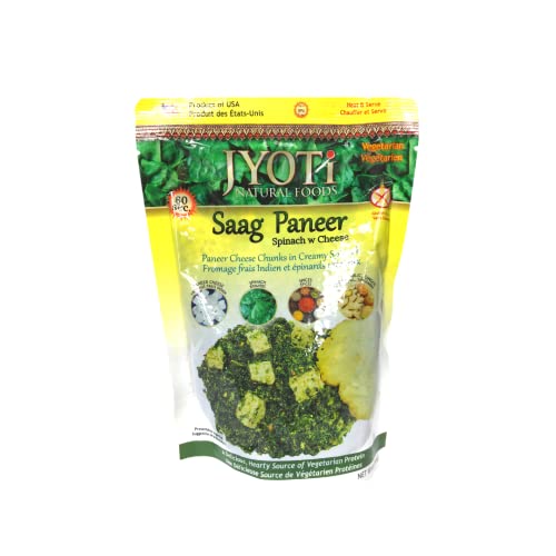 Jyoti Saag Paneer, 6 Pouches Of 10 Oz Each, All Natural, Product Of Usa, Gluten Free, Vegetarian, Bpa Free #TOP2