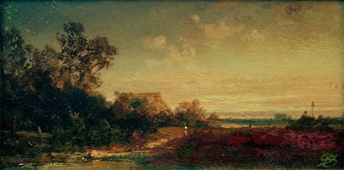 Toile Carl Spitzweg Ancienne Taverne Près de Starnberger See Impression Murale Salon 60x90cm