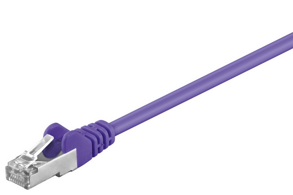 Goobay 94525 CAT 5e patchcable F/UTP Violet - CCA Material Mixture