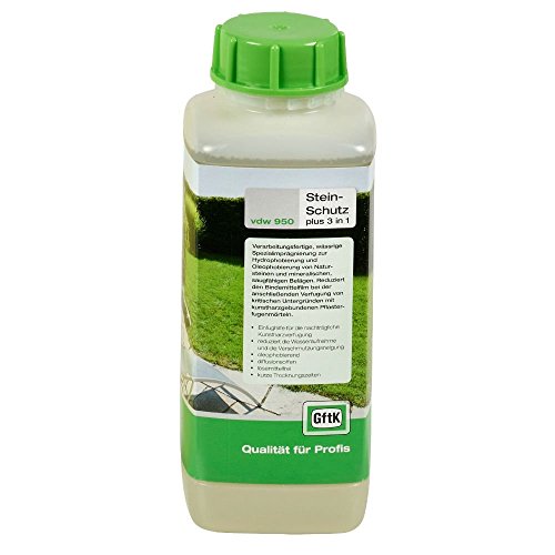 Steinschutz plus 3 in 1 vdw950 1 Liter Steinpflege Imprägnierung Hydrophobierung Oleophobierung Cover