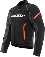 Dainese - Air Frame 3 Tex Jacket, Sommer-Motorradjacke mit herausnehmbarem, winddichtem Innenfutter, Mann, Schwarz/Schwarz/Rot-Fluo, 50 – Ansicht 1
