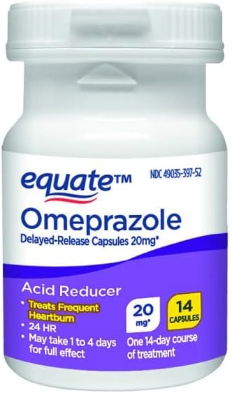 Equate - Omeprazole Magnesium 20.6 mg, Acid Reducer, Delayed Release, 42 Capsules by Equate