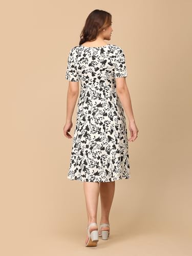 Image of The Mom Store Maternity and Nursing Sleeveless Dress for Women | Casual Dress | Pre and Post Pregnancy Wear | Printed Stylish Dress for New Mom | Trendy Dresses for Women's