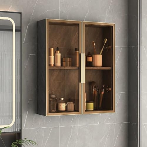 Narrow Solid Wood Bathroom Wall Cabinet with Mirror - Space-Saving Storage Rack & Door Side Cabinet for Small Toilets & Kitchens - Stylish Home Decor Solution