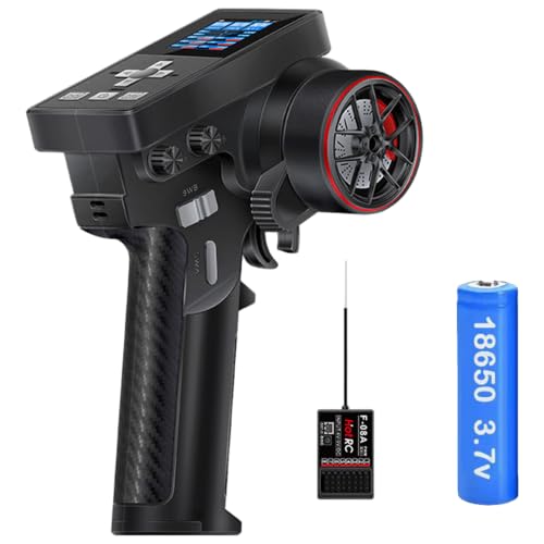 Kit de transmisor y receptor RC con pantalla a color de 8 canales para control remoto