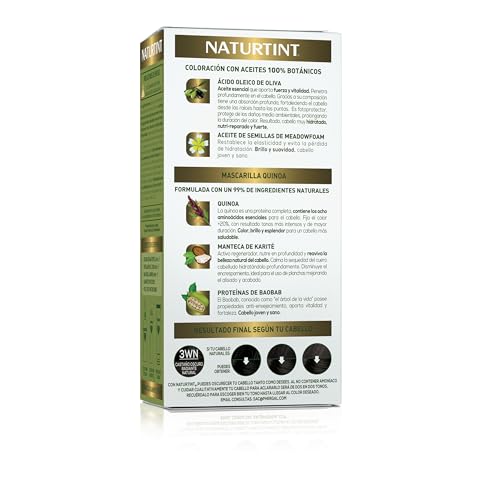 Naturtint Biobased, Ammonia-Free Permanent Colouring, 100% Gray Coverage, Hair Dye, Natural Ingredients, Intense Color, Natural And Long-Lasting, 3WN Radiant Dark Brown, 170 Ml - 2