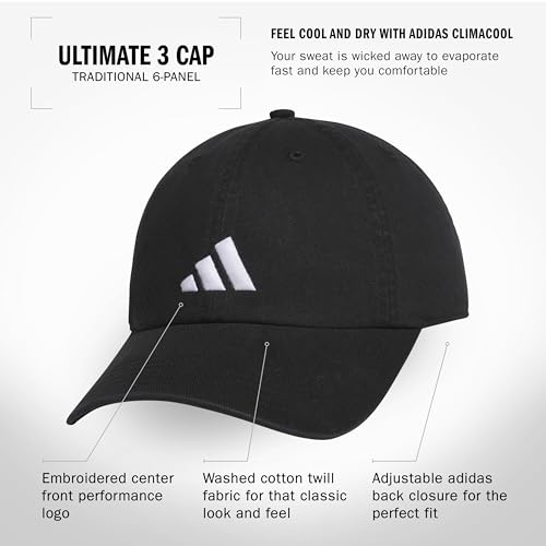Image of adidas Men's Ultimate Baseball Cap - Athletic Relaxed Cotton Strapback Hat