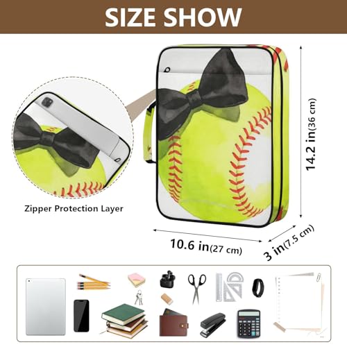 Carpeta de béisbol para evitar pérdida de documentos con 7 bolsillos A4 3