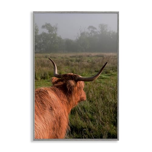 Toile Vache des Highlands pour décoration salon rustique chic et ambiance chalet coz