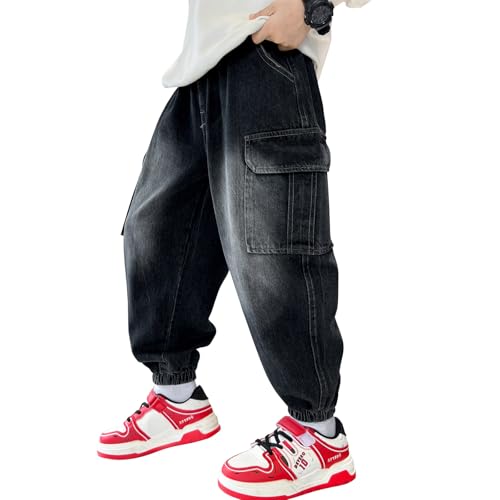 MEILONGER Baggy Jeans Jungen Kinder Elastische Mit Taille Stretch Mode...